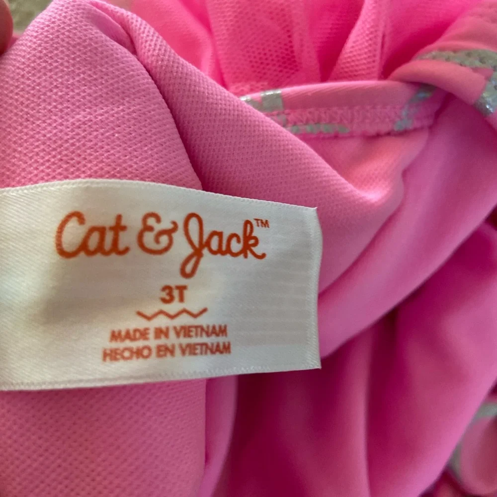 Cat& Jack Pink Mermaid Tutu Swimsuit size 3T